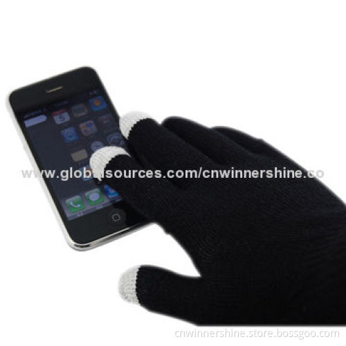 Touch Screen Acrylic OEM ODM Winter Warm Gloves with 3 Fingers Touch for iPhone iPad